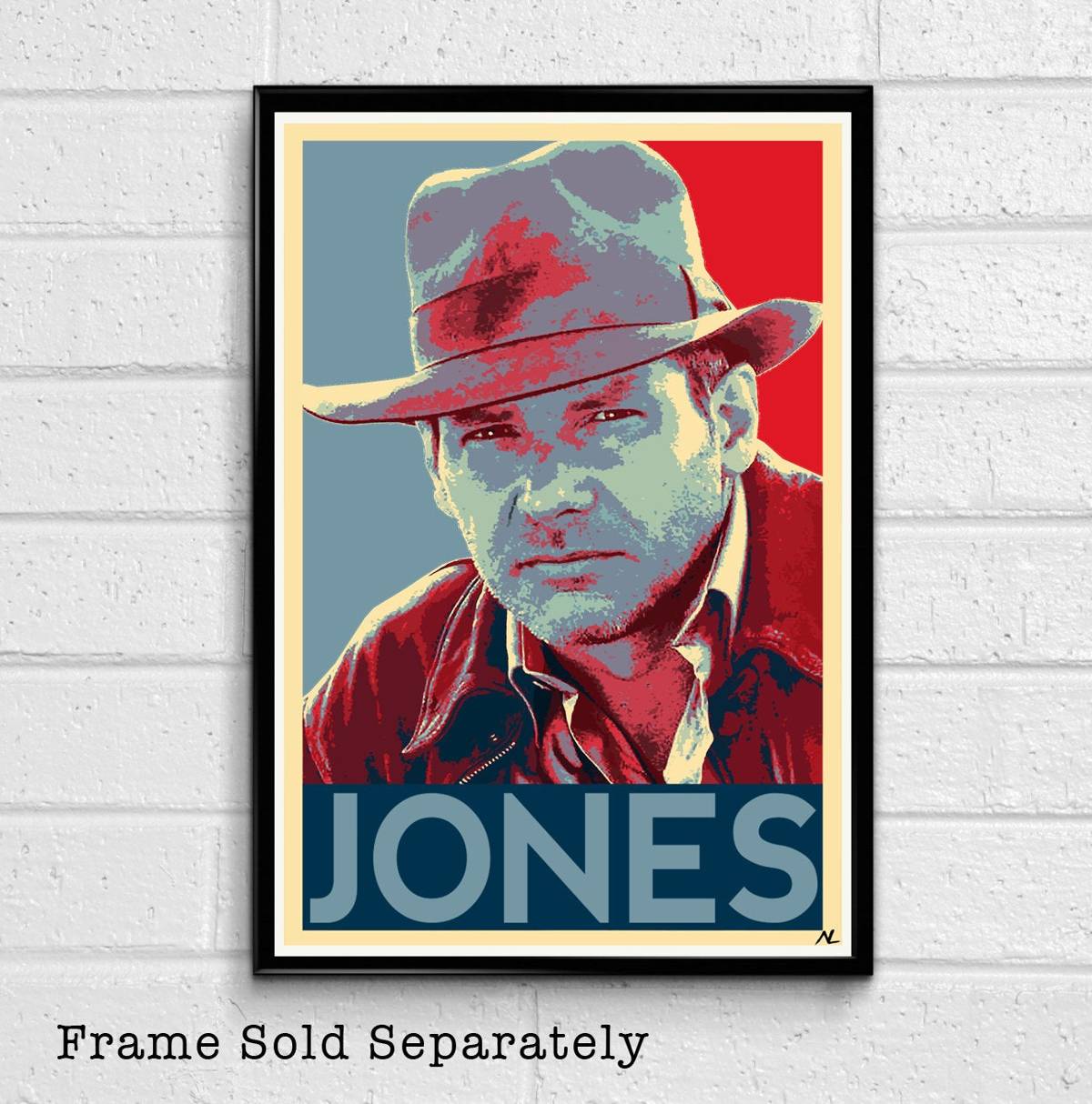 Indiana Jones Illustration - Action Adventure Film Movie - Poster | Canvas Wall Art Print