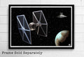 Star Wars Empire Tie Fighter Ship Illustration - Sci-Fi Film Movie - Poster | Canvas Wall Art Print