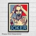 Joker Jared Leto Political Poster Illustration - Batman Superhero Movie Comicbook - Poster | Canvas Wall Art Print