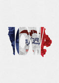 Iowa Typographic Map Flag - Poster | Canvas Wall Art Print