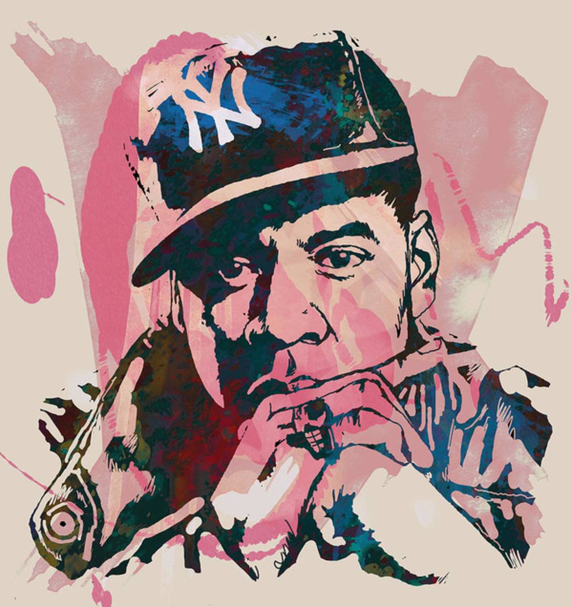 Jay-Z Stylised Etching Pop Art - Rapper - Poster | Canvas Wall Art Print