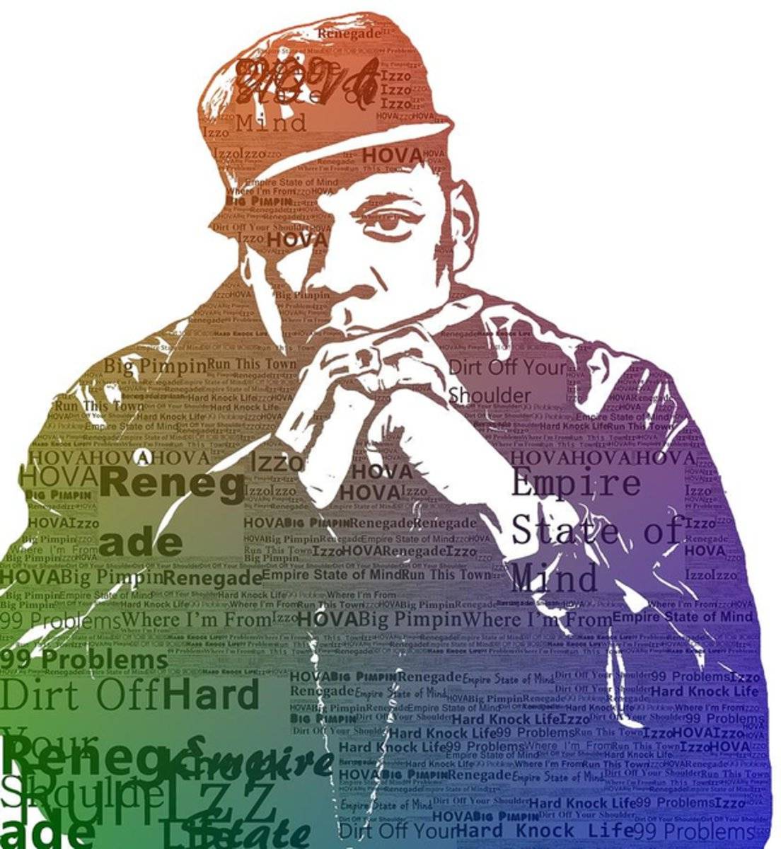 Jay Z Typography - Rapper - Poster | Canvas Wall Art Print