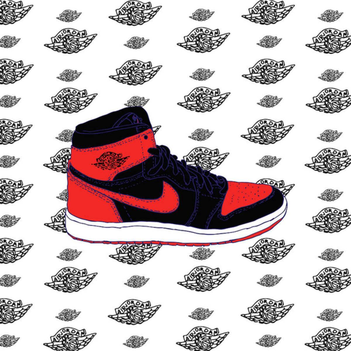 Jordan 1 Bred - Poster | Canvas Wall Art Print