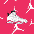 Jordan 6 White Infrared - Poster | Canvas Wall Art Print
