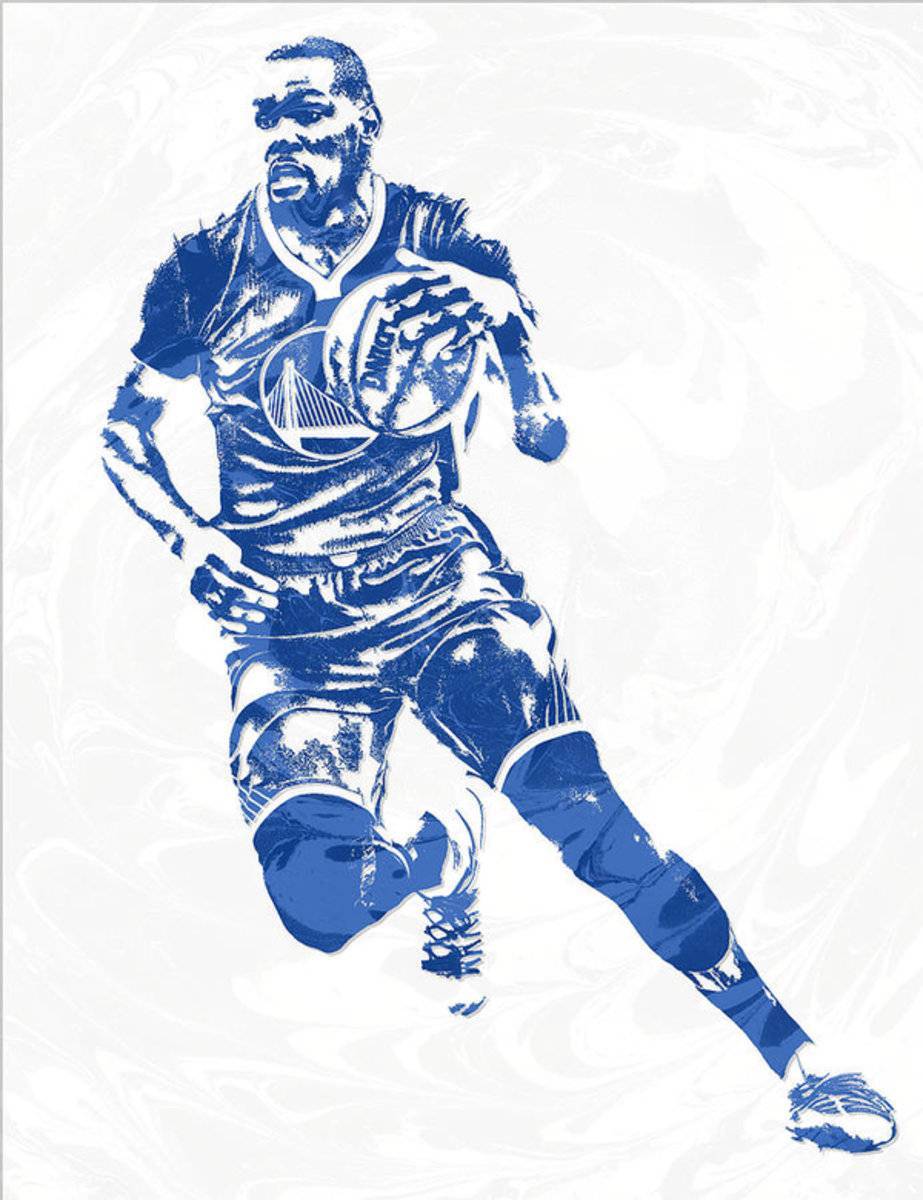 Kevin Durant Golden State Warriors Pixel Art 10 - Poster | Canvas Wall Art Print