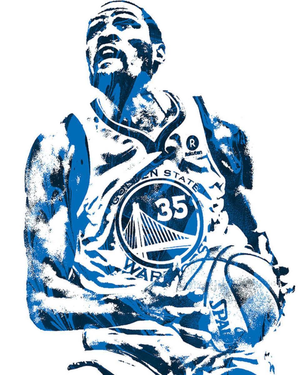 Kevin Durant Golden State Warriors Pixel Art 200 - Poster | Canvas Wall Art Print