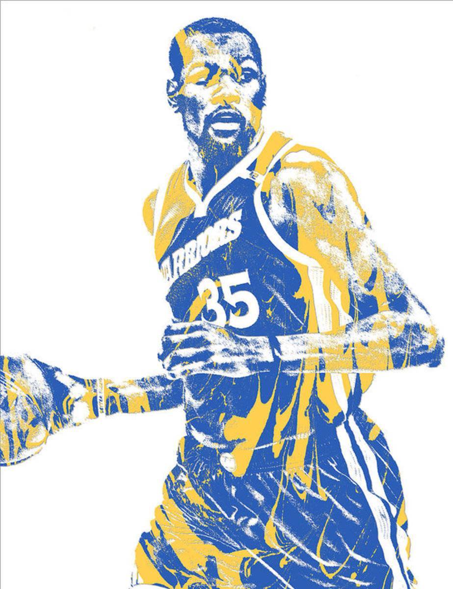Kevin Durant Golden State Warriors Pixel Art 30 - Poster | Canvas Wall Art Print