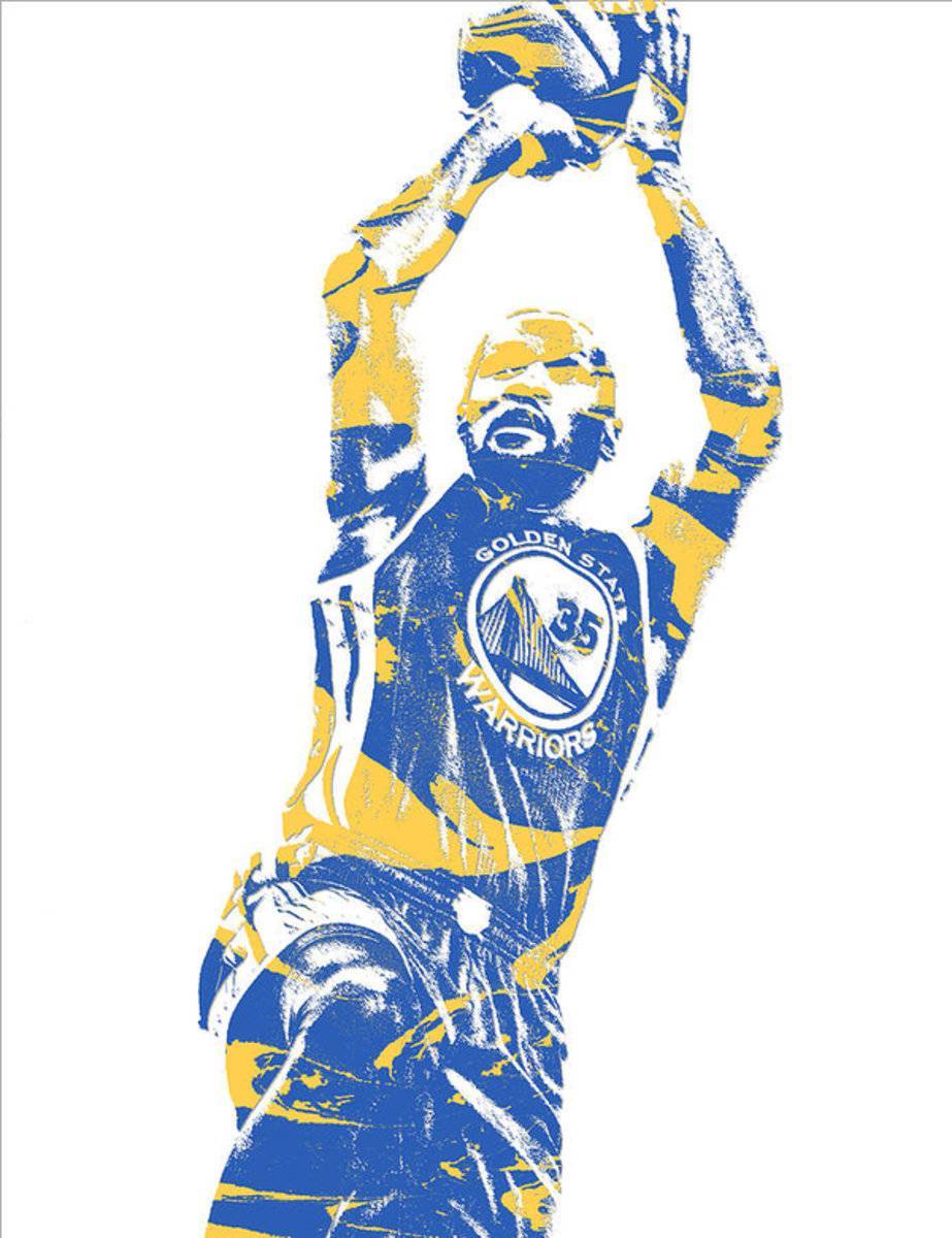 Kevin Durant Golden State Warriors Pixel Art 31 - Poster | Canvas Wall Art Print