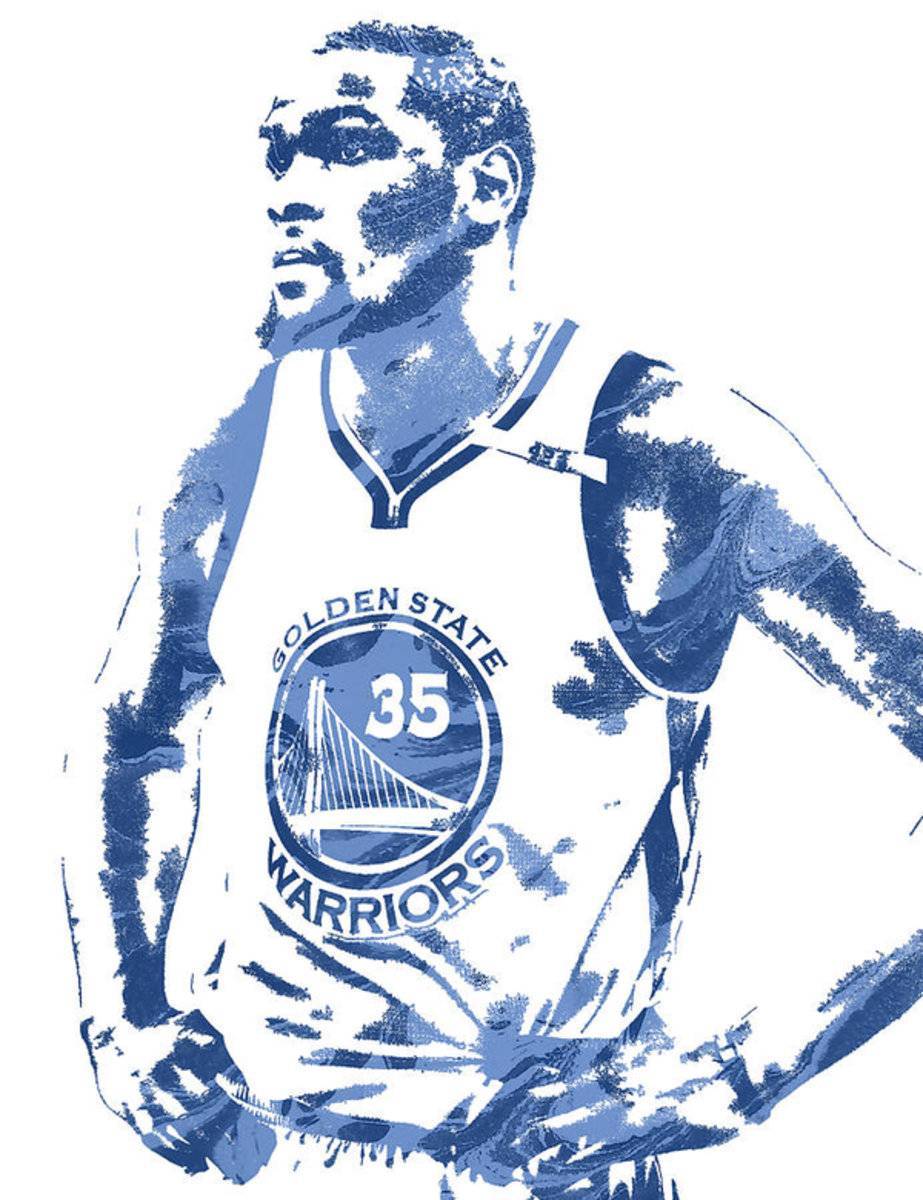 Kevin Durant Golden State Warriors Pixel Art 5 - Poster | Canvas Wall Art Print