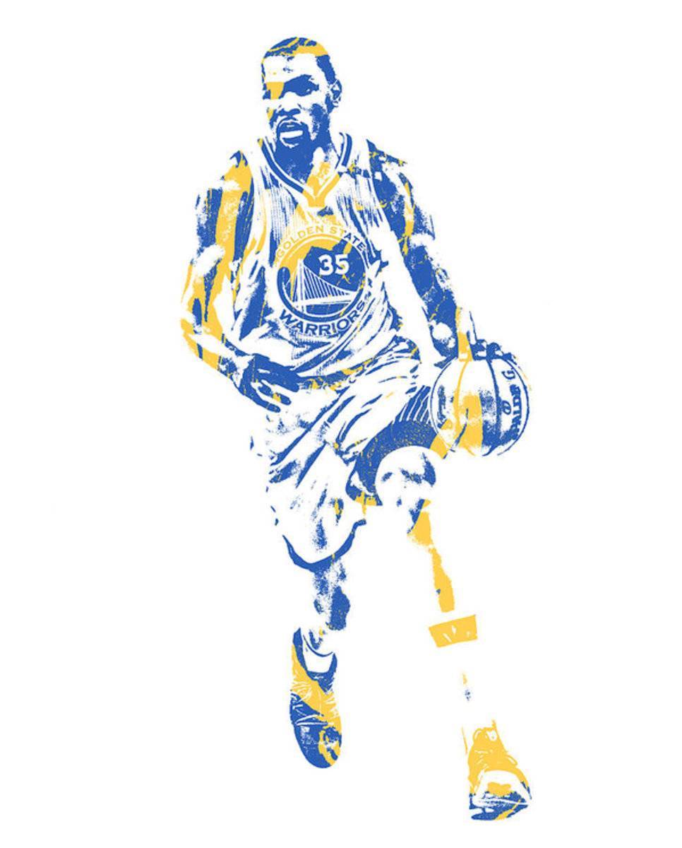Kevin Durant Golden State Warriors Pixel Art 51 - Poster | Canvas Wall Art Print