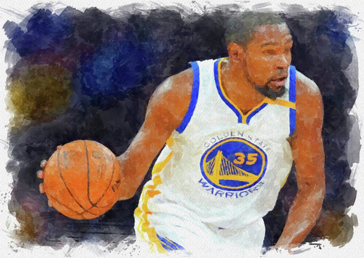 Kevin Durant Paint - Poster | Canvas Wall Art Print