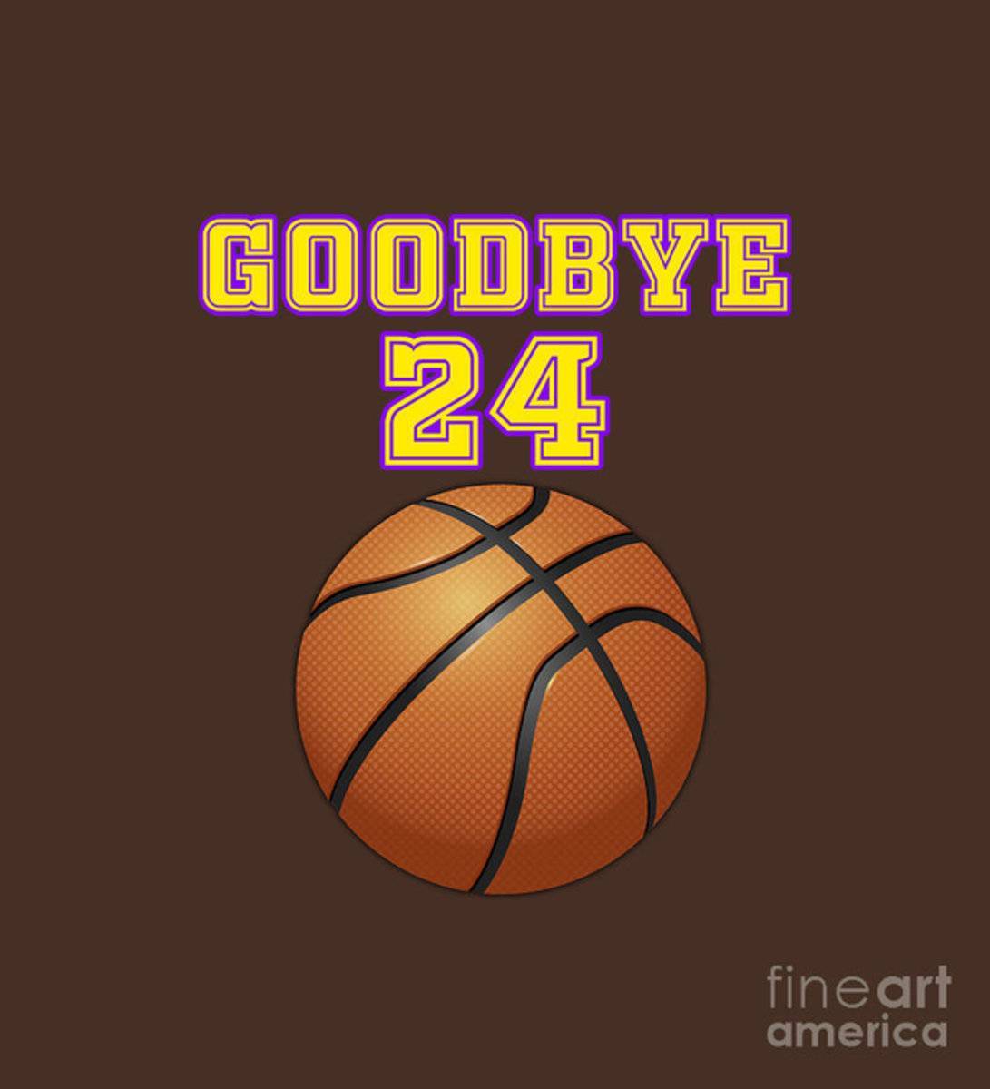 Kobe Bryant Forever, Goodbye Kobe Bryant 24 - Poster | Canvas Wall Art Print