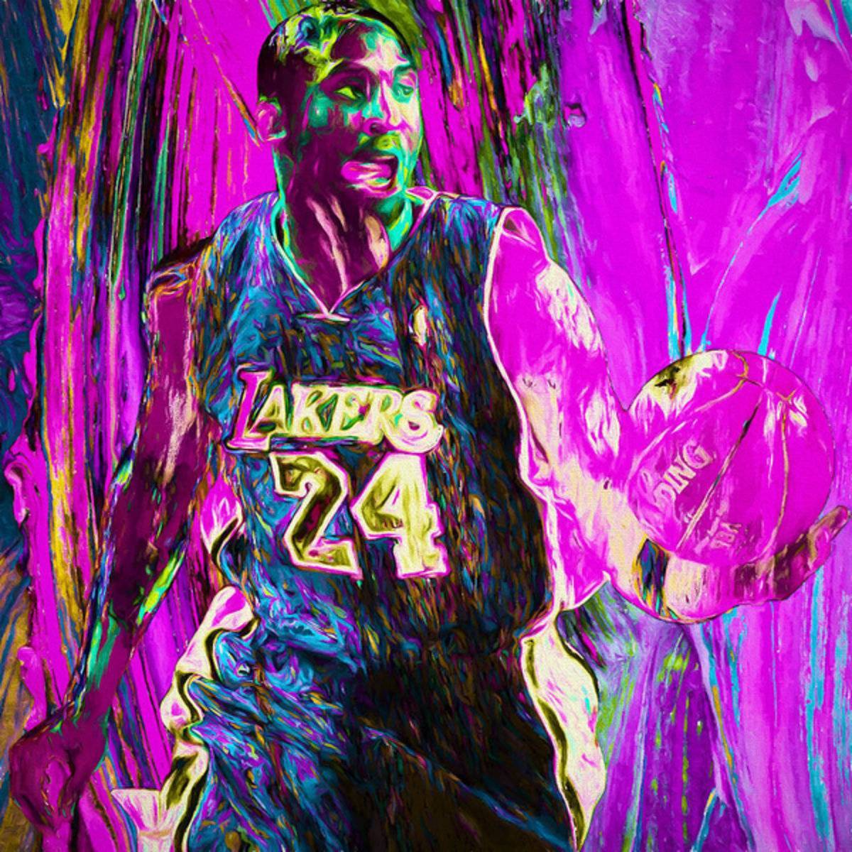 Kobe Bryant La Lakers Digital Painting 3 - Poster | Canvas Wall Art Print
