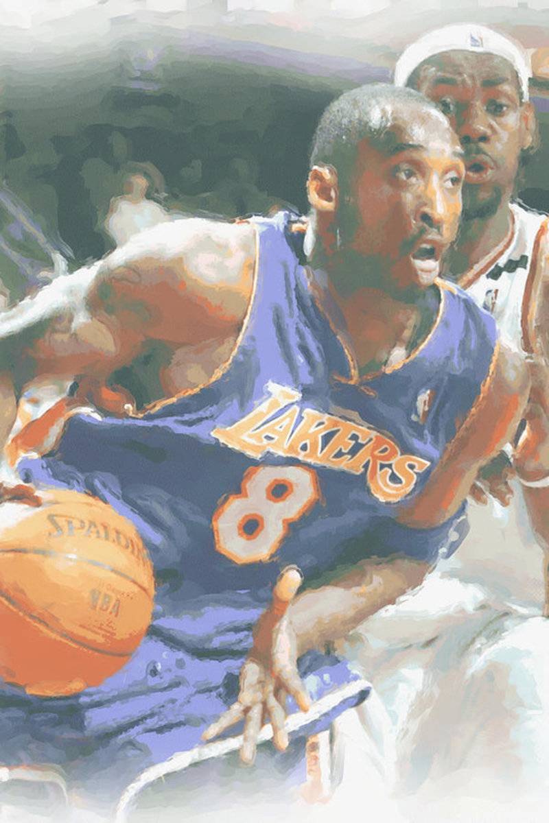 Kobe Bryant Lebron James - Poster | Canvas Wall Art Print