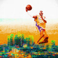 Kobe Bryant Los Angeles Lakers Digital Painting 1 - Poster | Canvas Wall Art Print