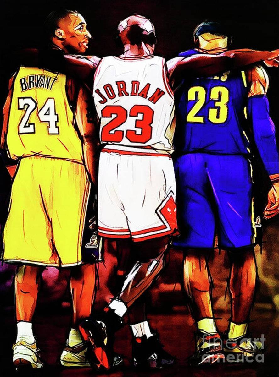 Kobe Bryant, Michael Jordan, James Tribute - Poster | Canvas Wall Art Print