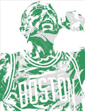 Kyrie Irving Boston Celtics Pixel Art 41 - Poster | Canvas Wall Art Print