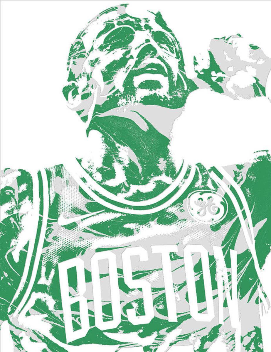 Kyrie Irving Boston Celtics Pixel Art 41 - Poster | Canvas Wall Art Print