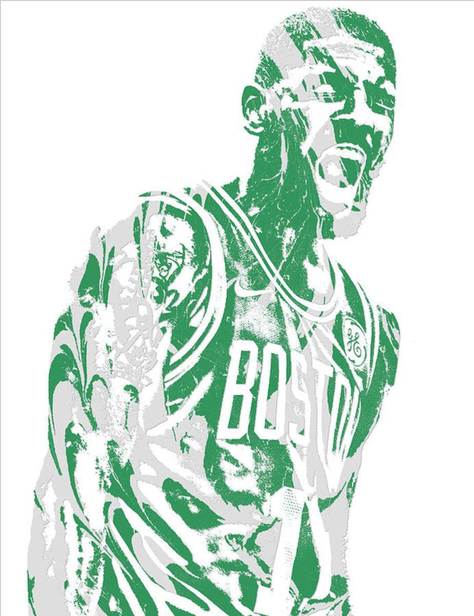 Kyrie Irving Boston Celtics Pixel Art 42 - Poster | Canvas Wall Art Print