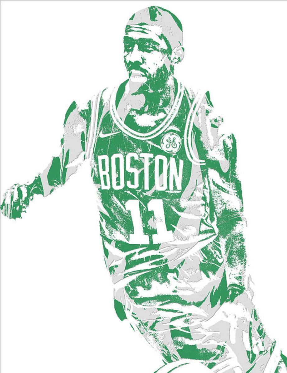 Kyrie Irving Boston Celtics Pixel Art 6 - Poster | Canvas Wall Art Print