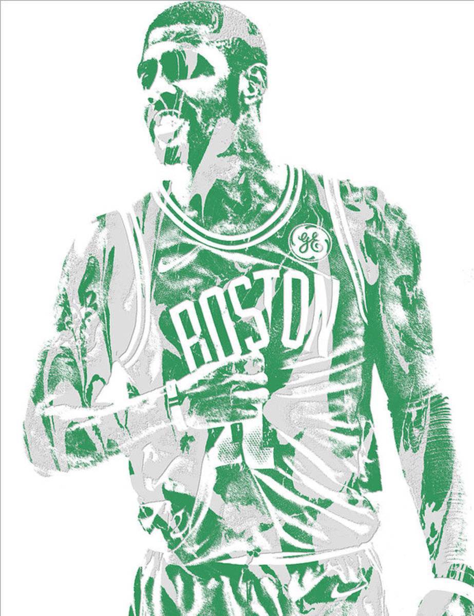 Kyrie Irving Boston Celtics Pixel Art 7 - Poster | Canvas Wall Art Print