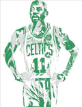 Kyrie Irving Boston Celtics Pixel Art 8 - Poster | Canvas Wall Art Print