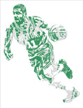 Kyrie Irving Boston Celtics Pixel Art 9 - Poster | Canvas Wall Art Print