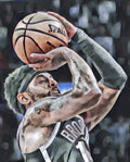 Kyrie Irving Brooklyn Nets Abstract Art 1 - Poster | Canvas Wall Art Print
