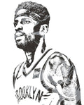 Kyrie Irving Brooklyn Nets Pixel Art 10 - Poster | Canvas Wall Art Print