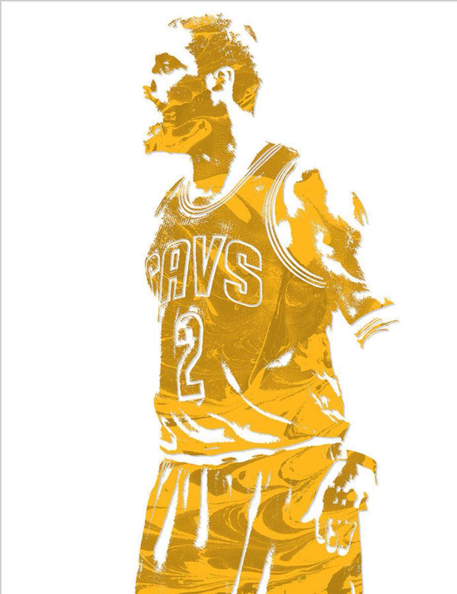 Kyrie Irving Cleveland Cavaliers Pixel Art 10 - Poster | Canvas Wall Art Print