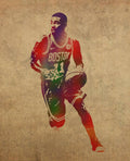 Kyrie Irving Watercolor Portrait - Poster | Canvas Wall Art Print