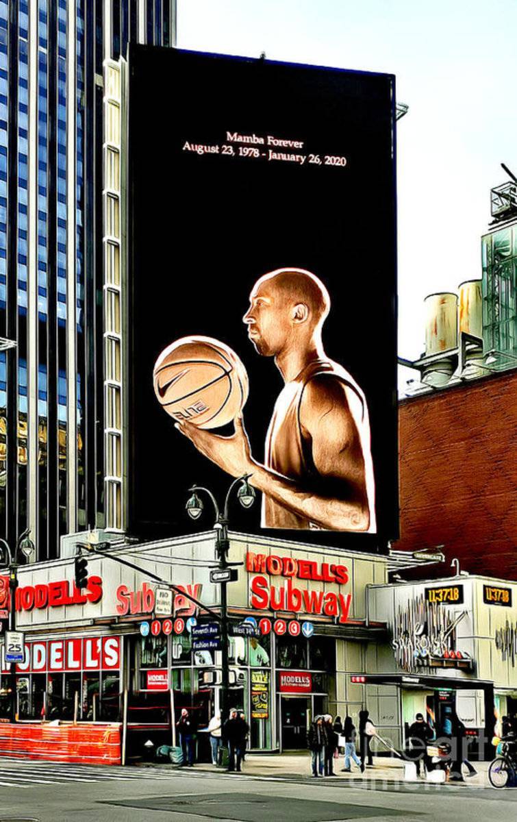 La Lakers Kobe Bryant Mamba Forever Tribute Billboard 1 - Poster | Canvas Wall Art Print