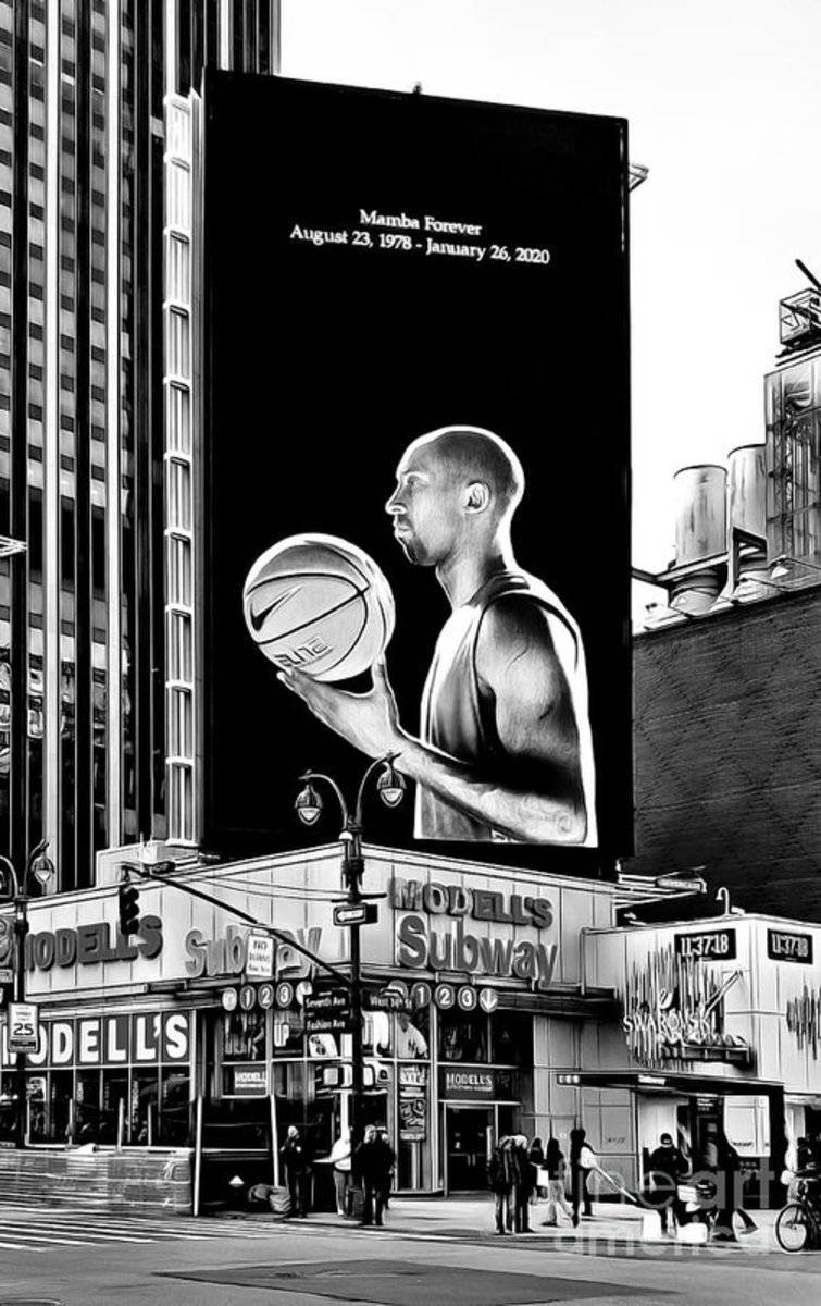La Lakers Kobe Bryant Mamba Forever Tribute Billboard 2 - Poster | Canvas Wall Art Print