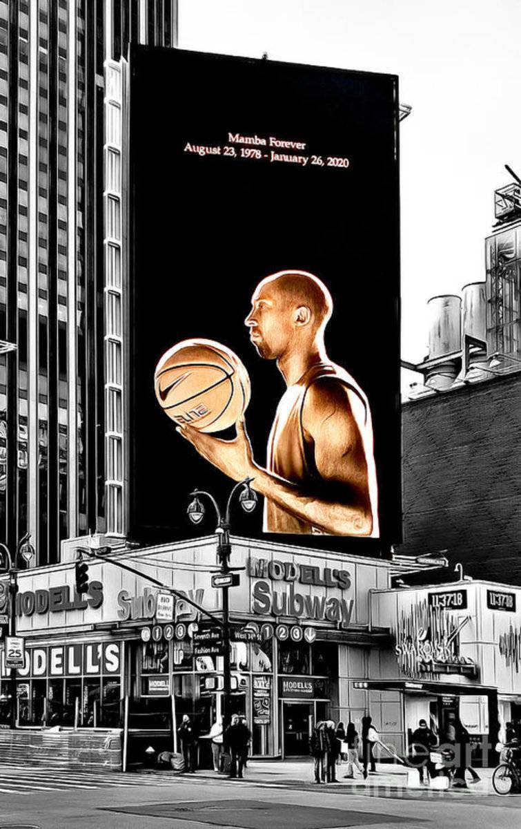 La Lakers Kobe Bryant Mamba Forever Tribute Billboard 3 - Poster | Canvas Wall Art Print