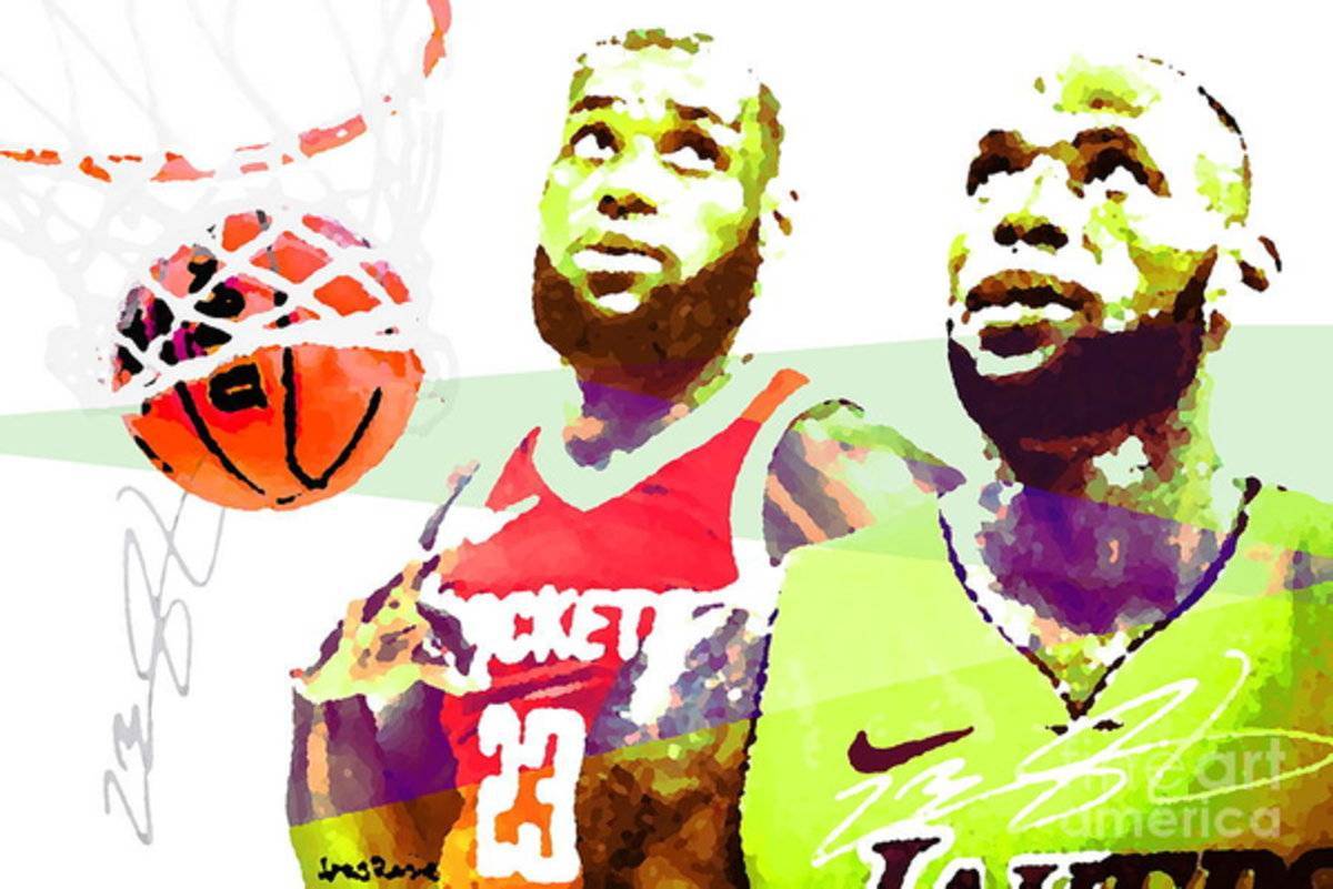 Labron James Double Nett - Poster | Canvas Wall Art Print