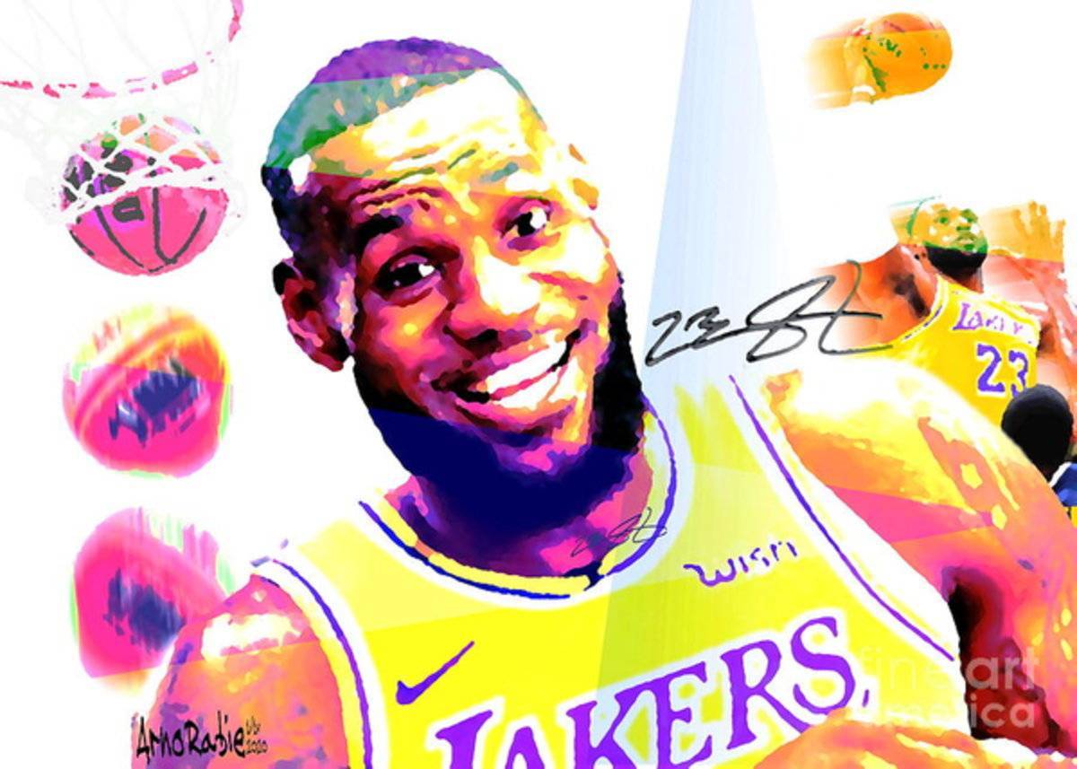 Labron James Side Laugh - Poster | Canvas Wall Art Print