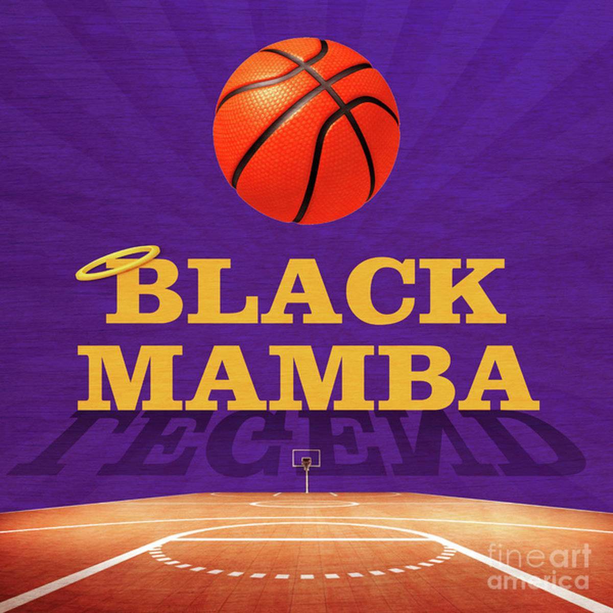 Lakers Kobe Bryant Black Mamba Forever Legend 3 - Poster | Canvas Wall Art Print