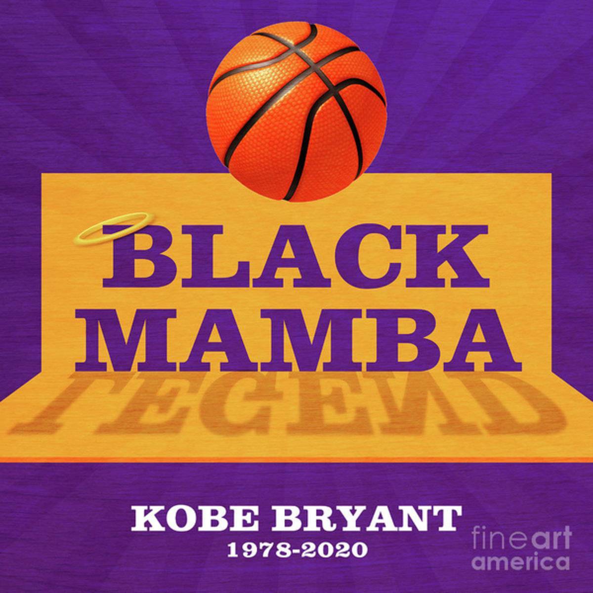 Lakers Kobe Bryant Black Mamba Forever Legend 4 - Poster | Canvas Wall Art Print
