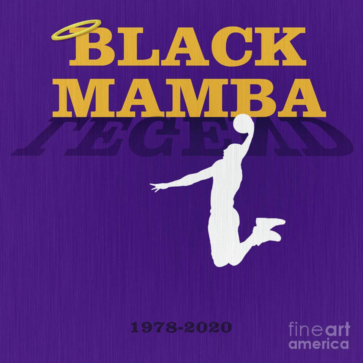 Lakers Kobe Bryant Black Mamba Forever Legend 7 - Poster | Canvas Wall Art Print