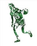 Larry Bird Boston Celtics Pixel Art 10 - Poster | Canvas Wall Art Print