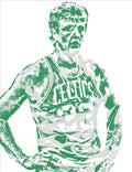 Larry Bird Boston Celtics Pixel Art 6 - Poster | Canvas Wall Art Print