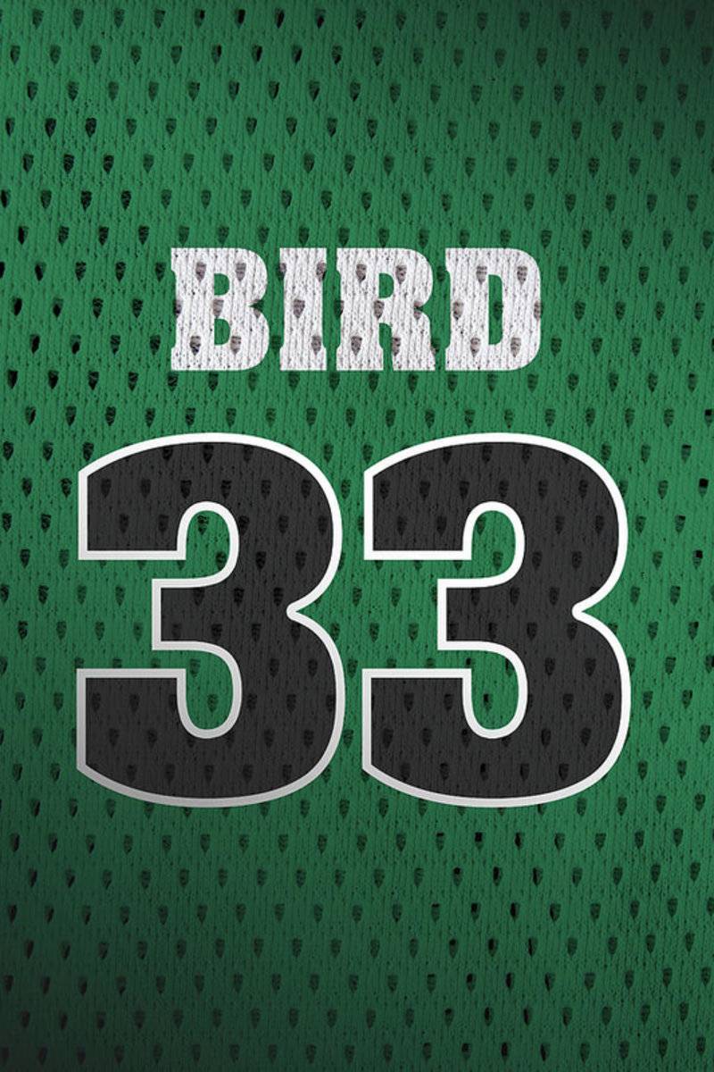 Larry Bird Boston Celtics Retro Vintage Jersey Closeup Graphic Design - Poster | Canvas Wall Art Print