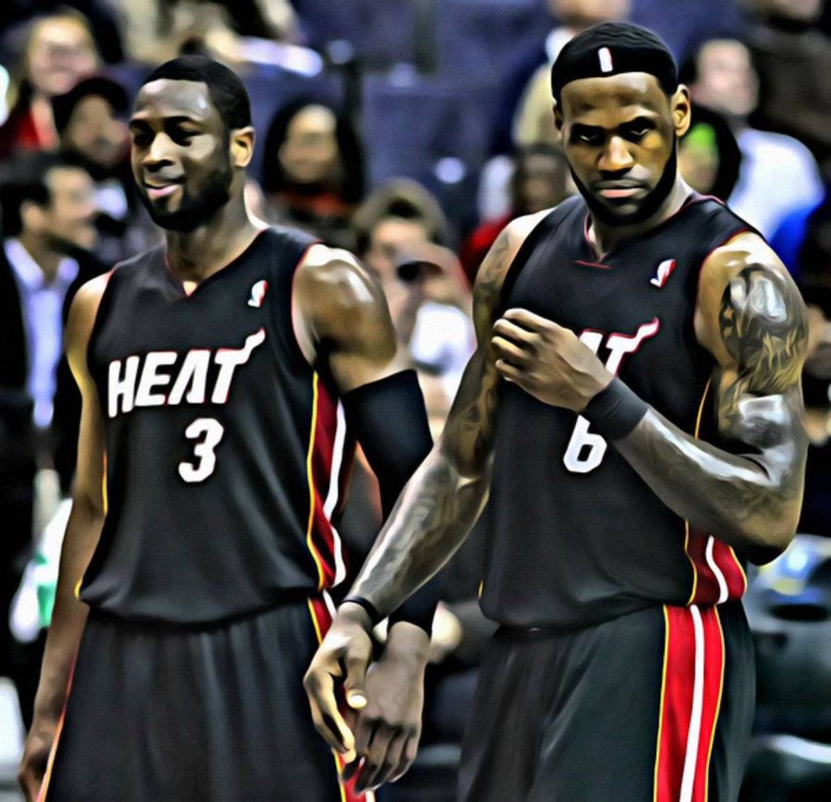 Lebron James And Dwyane Wade - Poster | Canvas Wall Art Print