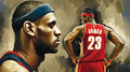 Lebron James Artwork 1 - Poster | Canvas Wall Art Print
