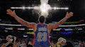 Lebron James Chalk Toss Basketball Art Landscape Painting - Poster | Canvas Wall Art Print