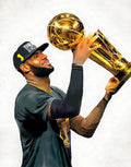 Lebron James Cleveland Cavaliers Champions Portrait Painting - Poster | Canvas Wall Art Print