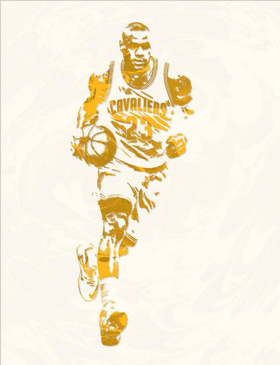 Lebron James Cleveland Cavaliers Pixel Art 11 - Poster | Canvas Wall Art Print