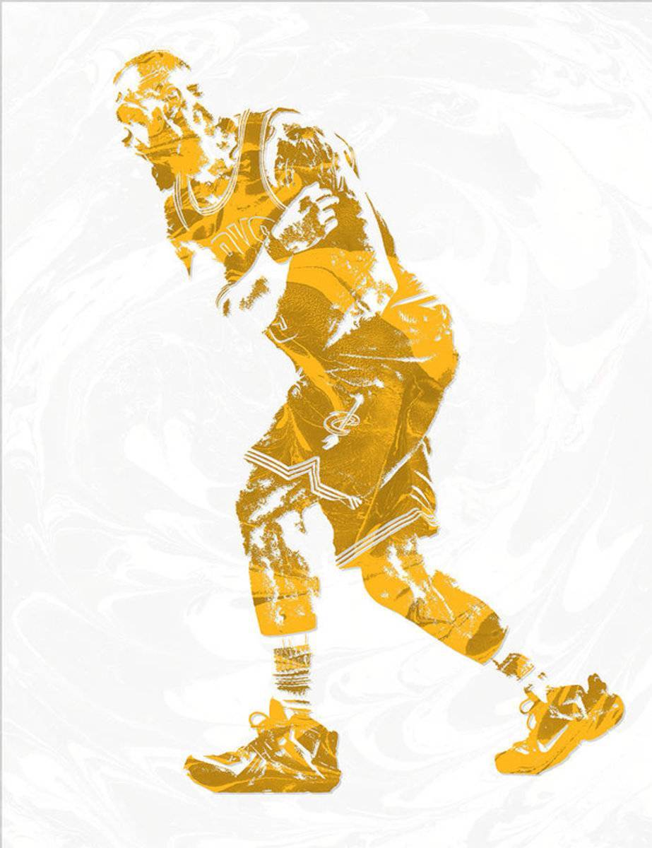 Lebron James Cleveland Cavaliers Pixel Art 13 - Poster | Canvas Wall Art Print