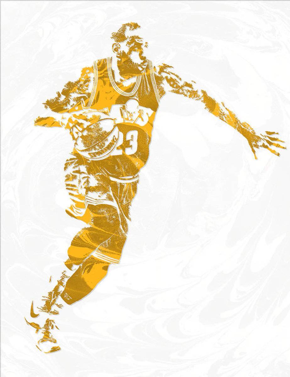 Lebron James Cleveland Cavaliers Pixel Art 14 - Poster | Canvas Wall Art Print