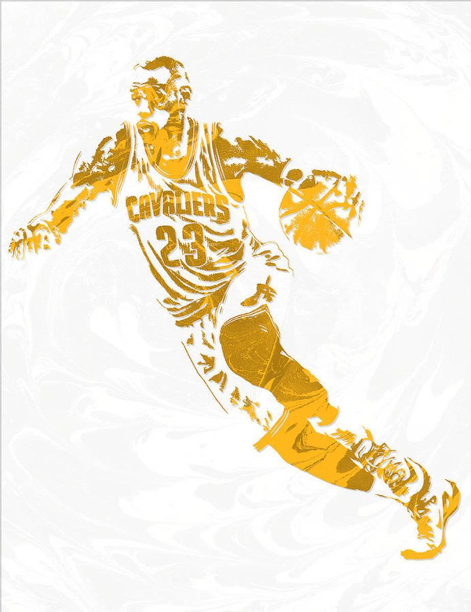 Lebron James Cleveland Cavaliers Pixel Art 15 - Poster | Canvas Wall Art Print